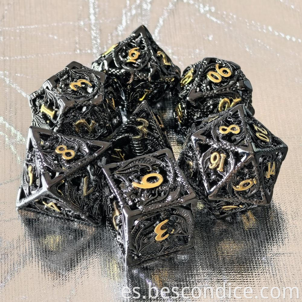 Hollow Metal Dragon Rpg Dice